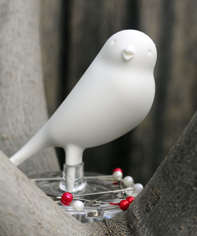 White Bird Pin Holder