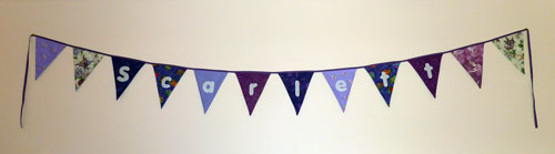 Scarlett Purple Bunting