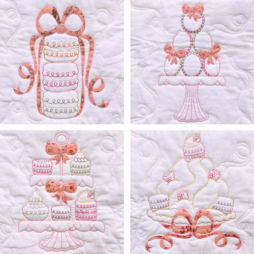 Set of Macaron Stitcheries